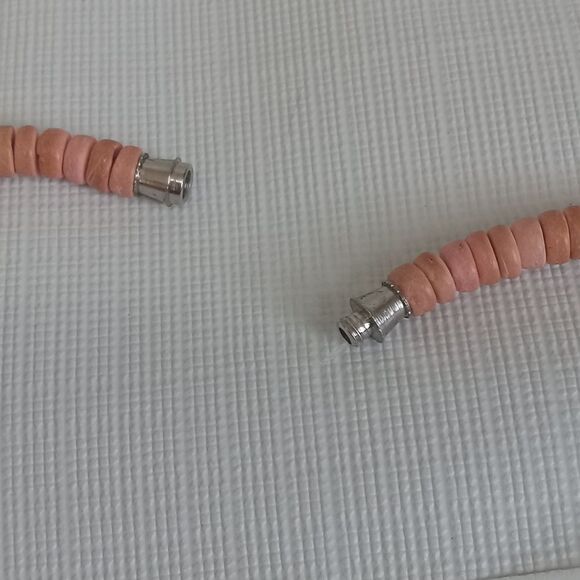 Pink & Blue Painted Wooden Parrot Shaped Beads Single Strand Statement Necklace - Picture 12 of 12